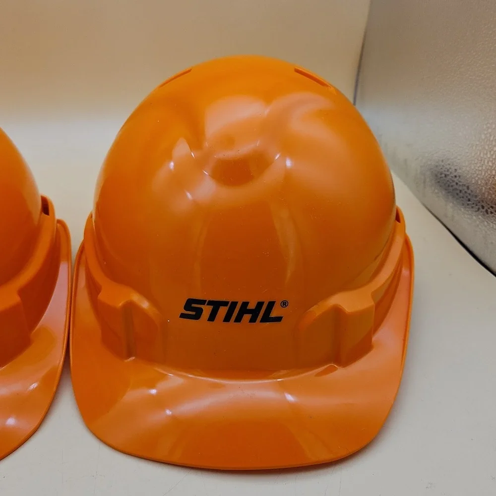 Lot Of 2 Stihl Head Hats Orange One Size Function Basics